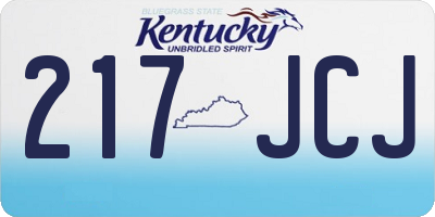 KY license plate 217JCJ