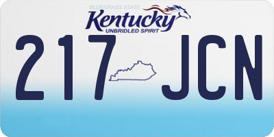 KY license plate 217JCN