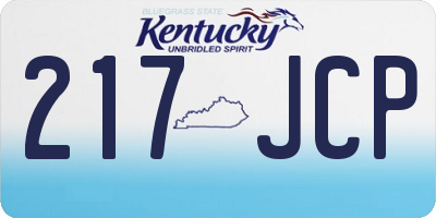 KY license plate 217JCP