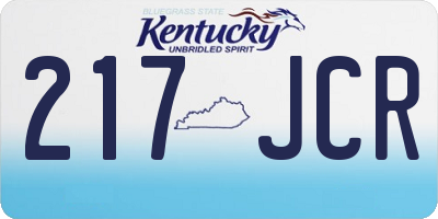 KY license plate 217JCR