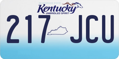 KY license plate 217JCU