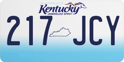 KY license plate 217JCY