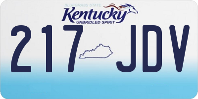 KY license plate 217JDV