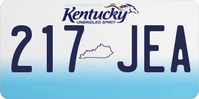 KY license plate 217JEA