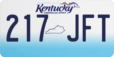 KY license plate 217JFT