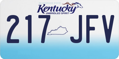 KY license plate 217JFV
