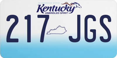KY license plate 217JGS