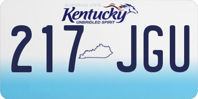KY license plate 217JGU