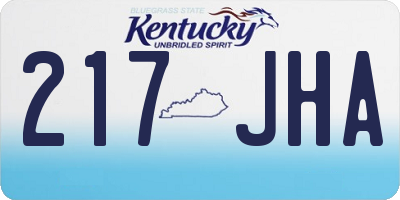 KY license plate 217JHA