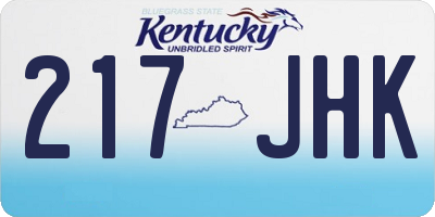 KY license plate 217JHK