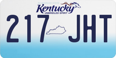 KY license plate 217JHT