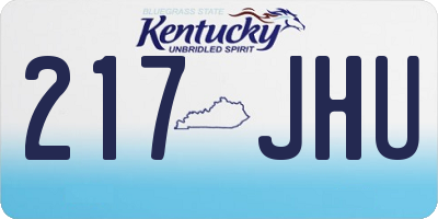 KY license plate 217JHU