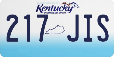 KY license plate 217JIS