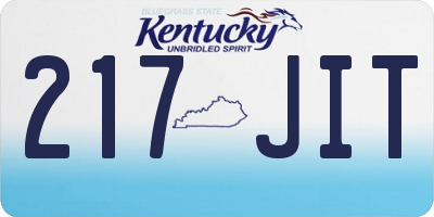 KY license plate 217JIT