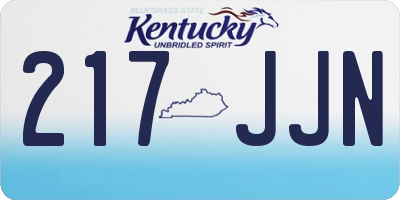 KY license plate 217JJN