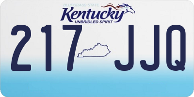 KY license plate 217JJQ