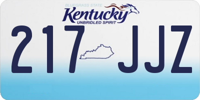 KY license plate 217JJZ