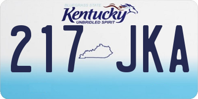 KY license plate 217JKA