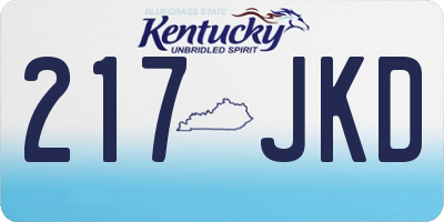 KY license plate 217JKD