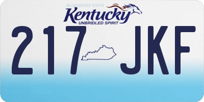 KY license plate 217JKF
