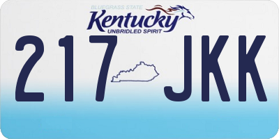 KY license plate 217JKK