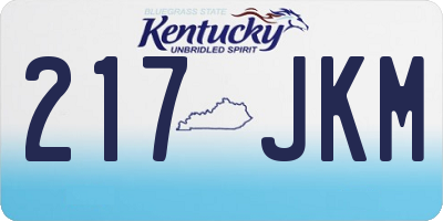 KY license plate 217JKM