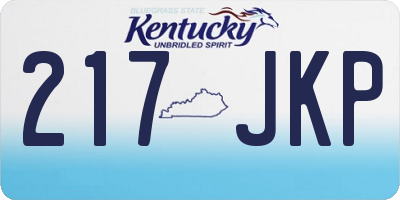 KY license plate 217JKP