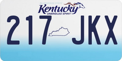 KY license plate 217JKX