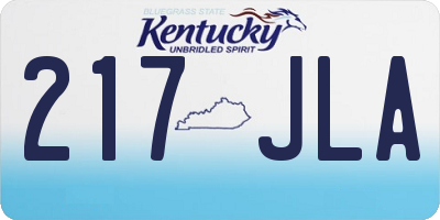 KY license plate 217JLA