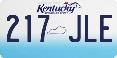KY license plate 217JLE