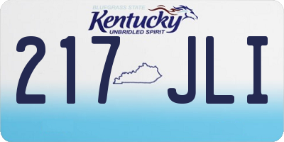 KY license plate 217JLI