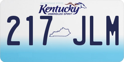 KY license plate 217JLM