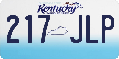 KY license plate 217JLP