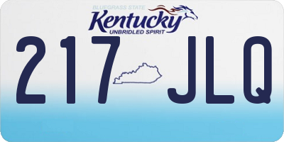 KY license plate 217JLQ