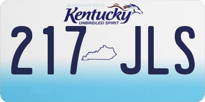 KY license plate 217JLS