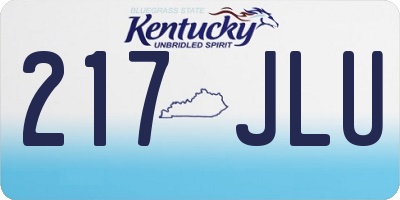 KY license plate 217JLU