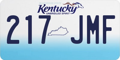 KY license plate 217JMF