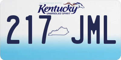 KY license plate 217JML