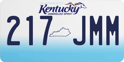 KY license plate 217JMM