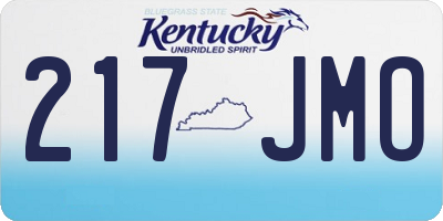 KY license plate 217JMO