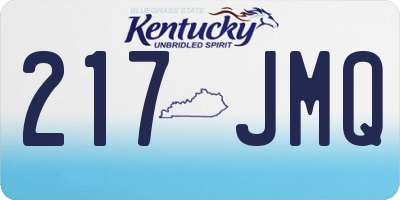 KY license plate 217JMQ