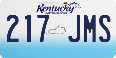 KY license plate 217JMS