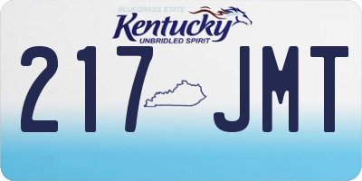 KY license plate 217JMT