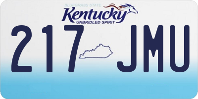 KY license plate 217JMU