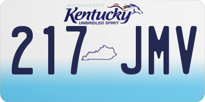 KY license plate 217JMV