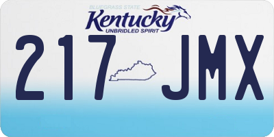 KY license plate 217JMX