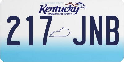 KY license plate 217JNB