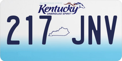 KY license plate 217JNV