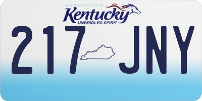 KY license plate 217JNY