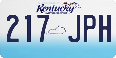 KY license plate 217JPH